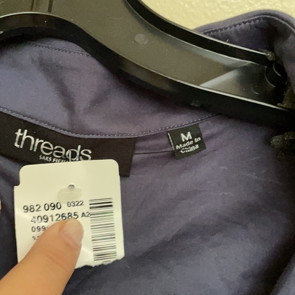 Saks Fifth Avenue Threads Utility Button Top Shirt - Picture 3 of 8